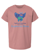 Load image into Gallery viewer, Euphoria Skies - 🌺 Malva Sylvestris Zebrina Youth Unisex Tee
